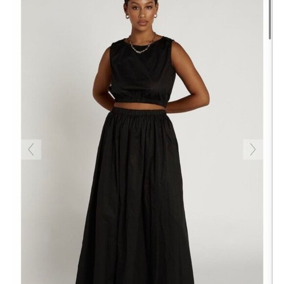 DISSH Black Linen Maxi Skirt - Picture 5 of 7